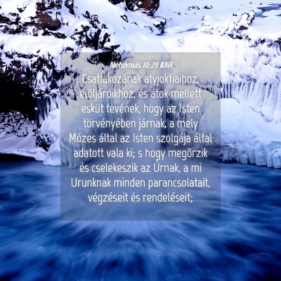 Picture 04 - Nehémiás 10:29 KAR - Csatlakozának atyjokfiaihoz, elõljáróikhoz, - Bible Verse Picture