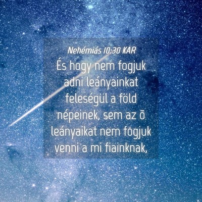 Picture 04 - Nehémiás 10:30 KAR - És hogy nem fogjuk adni leányainkat feleségül - Bible Verse Picture