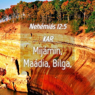 Picture 04 - Nehémiás 12:5 KAR - Mijámin, Maádia, - Bible Verse Picture