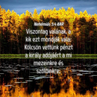 Picture 04 - Nehémiás 5:4 KAR - Viszontag valának, a kik ezt mondják vala: - Bible Verse Picture