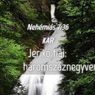 Picture 04 - Nehémiás 7:36 KAR - Jerikó fiai: - Bible Verse Picture