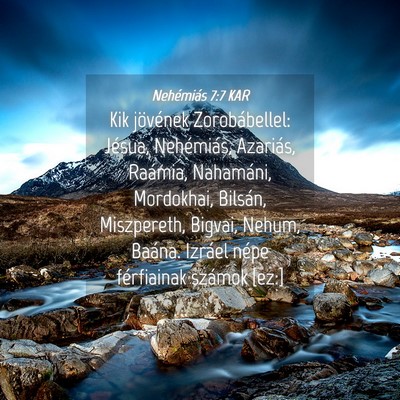Picture 04 - Nehémiás 7:7 KAR - Kik jövének Zorobábellel: Jésua, Nehémiás, - Bible Verse Picture