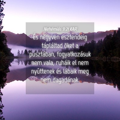 Picture 04 - Nehémiás 9:21 KAR - És negyven esztendeig tápláltad õket a - Bible Verse Picture