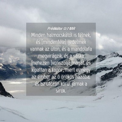 Picture 04 - Prédikátor 12:7 KAR - Minden halmocskától is félnek, és - Bible Verse Picture