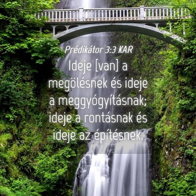 Picture 04 - Prédikátor 3:3 KAR - Ideje [van] a megölésnek és ideje a - Bible Verse Picture