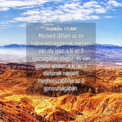 Picture 04 - Prédikátor 7:15 KAR - Mindent láttam az én hiábavalóságomnak - Bible Verse Picture