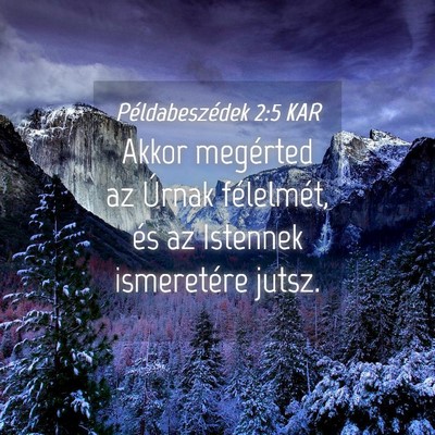 Picture 04 - Példabeszédek 2:5 KAR - Akkor megérted az Úrnak félelmét, és az - Bible Verse Picture