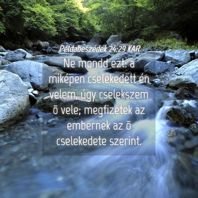 Picture 04 - Példabeszédek 24:29 KAR - Ne mondd ezt: a miképen cselekedett én velem, - Bible Verse Picture