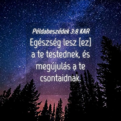 Picture 04 - Példabeszédek 3:8 KAR - Egészség lesz [ez] a te testednek, és - Bible Verse Picture