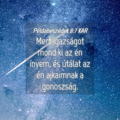 Picture 04 - Példabeszédek 8:7 KAR - Mert igazságot mond ki az én ínyem, és - Bible Verse Picture