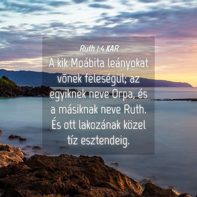 Picture 04 - Ruth 1:4 KAR - A kik Moábita leányokat võnek feleségül; az - Bible Verse Picture