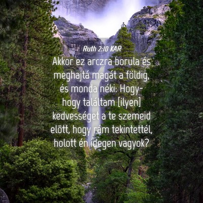 Picture 04 - Ruth 2:10 KAR - Akkor ez arczra borula és meghajtá magát a - Bible Verse Picture