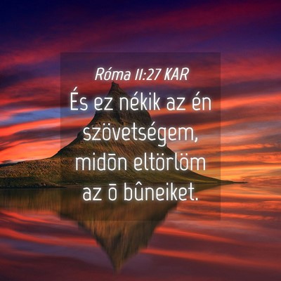 Picture 04 - Róma 11:27 KAR - És ez nékik az én szövetségem, midõn - Bible Verse Picture