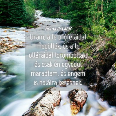 Picture 04 - Róma 11:3 KAR - Uram, a te prófétáidat megölték, és a te - Bible Verse Picture