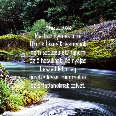 Picture 04 - Róma 16:18 KAR - Mert az ilyenek a mi Urunk Jézus Krisztusnak nem - Bible Verse Picture