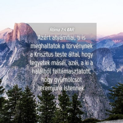 Picture 04 - Róma 7:4 KAR - Azért atyámfiai, ti is meghaltatok a - Bible Verse Picture