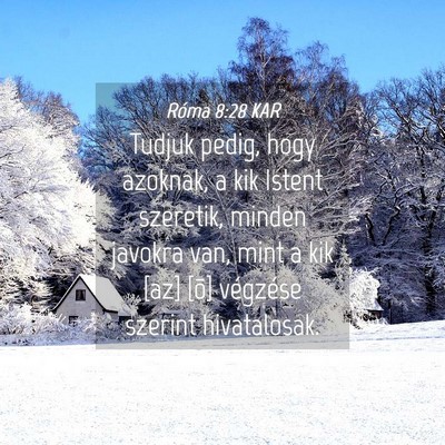 Picture 04 - Róma 8:28 KAR - Tudjuk pedig, hogy azoknak, a kik Istent - Bible Verse Picture