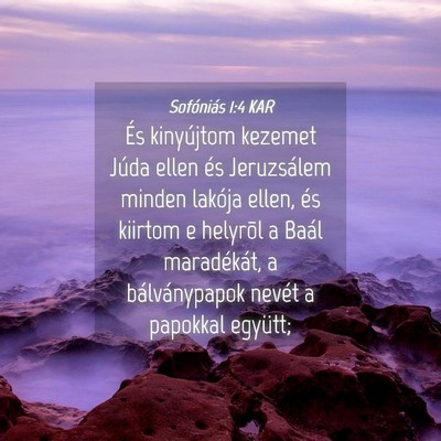 Picture 04 - Sofóniás 1:4 KAR - És kinyújtom kezemet Júda ellen és - Bible Verse Picture
