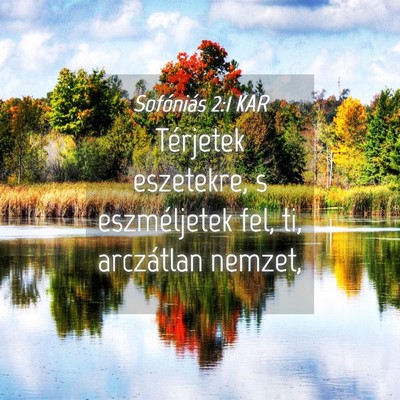 Picture 04 - Sofóniás 2:1 KAR - Térjetek eszetekre, s eszméljetek fel, ti, - Bible Verse Picture