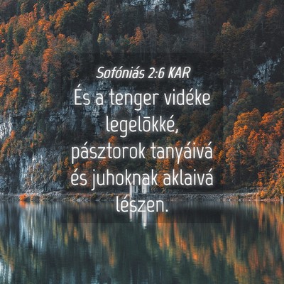 Picture 04 - Sofóniás 2:6 KAR - És a tenger vidéke legelõkké, pásztorok - Bible Verse Picture