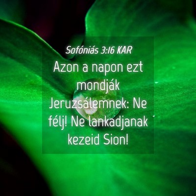 Picture 04 - Sofóniás 3:16 KAR - Azon a napon ezt mondják Jeruzsálemnek: Ne - Bible Verse Picture