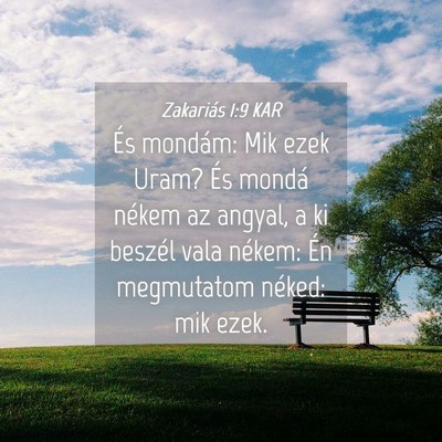 Picture 04 - Zakariás 1:9 KAR - És mondám: Mik ezek Uram? És mondá nékem az - Bible Verse Picture