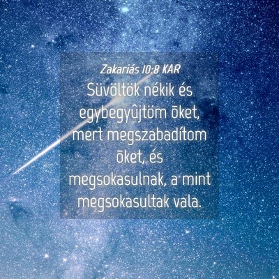 Picture 04 - Zakariás 10:8 KAR - Süvöltök nékik és egybegyûjtöm õket, mert - Bible Verse Picture