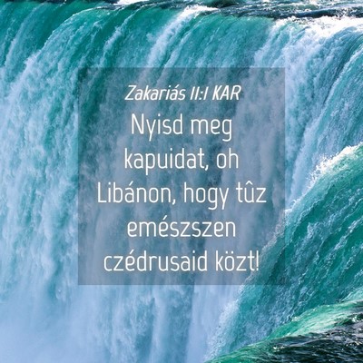 Picture 04 - Zakariás 11:1 KAR - Nyisd meg kapuidat, oh Libánon, hogy tûz - Bible Verse Picture