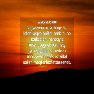 Picture 04 - Zsidók 12:15 KAR - Vigyázván arra, hogy az Isten kegyelmétõl - Bible Verse Picture