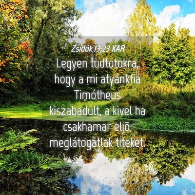 Picture 04 - Zsidók 13:23 KAR - Legyen tudtotokra, hogy a mi atyánkfia - Bible Verse Picture