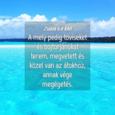 Picture 04 - Zsidók 6:8 KAR - A mely pedig töviseket és bojtorjánokat terem, - Bible Verse Picture