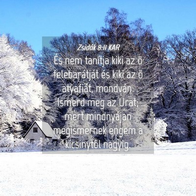 Picture 04 - Zsidók 8:11 KAR - És nem tanítja kiki az õ felebarátját és - Bible Verse Picture