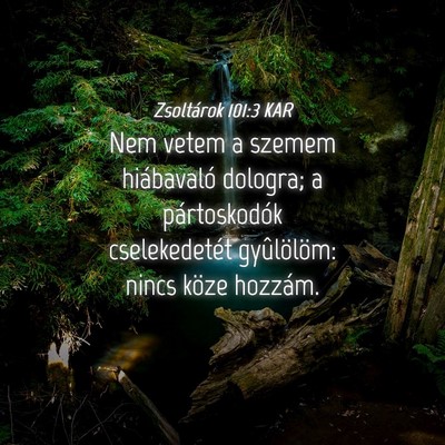 Picture 04 - Zsoltárok 101:3 KAR - Nem vetem a szemem hiábavaló dologra; a - Bible Verse Picture