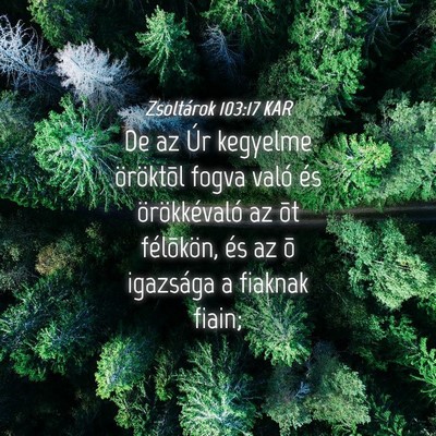 Picture 04 - Zsoltárok 103:17 KAR - De az Úr kegyelme öröktõl fogva való és - Bible Verse Picture