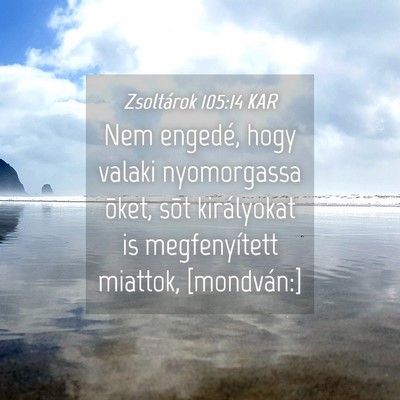 Picture 04 - Zsoltárok 105:14 KAR - Nem engedé, hogy valaki nyomorgassa õket, sõt - Bible Verse Picture