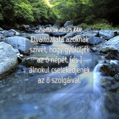 Picture 04 - Zsoltárok 105:25 KAR - Elváltoztatá azoknak szívét, hogy - Bible Verse Picture