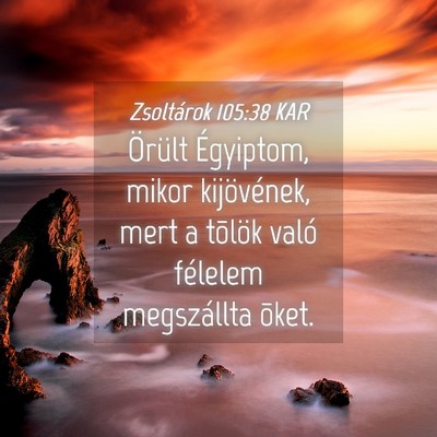 Picture 04 - Zsoltárok 105:38 KAR - Örült Égyiptom, mikor kijövének, mert a - Bible Verse Picture