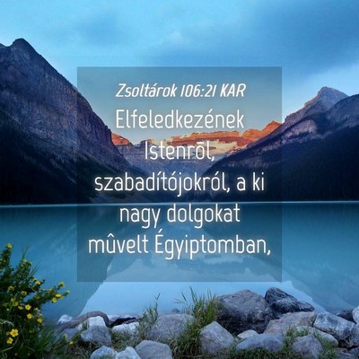 Picture 04 - Zsoltárok 106:21 KAR - Elfeledkezének Istenrõl, szabadítójokról, a - Bible Verse Picture