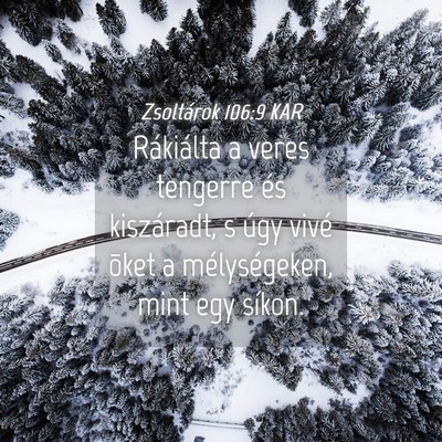 Picture 04 - Zsoltárok 106:9 KAR - Rákiálta a veres tengerre és kiszáradt, s - Bible Verse Picture