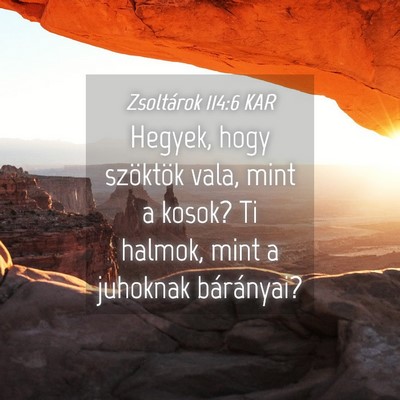 Picture 04 - Zsoltárok 114:6 KAR - Hegyek, hogy szöktök vala, mint a kosok? Ti - Bible Verse Picture