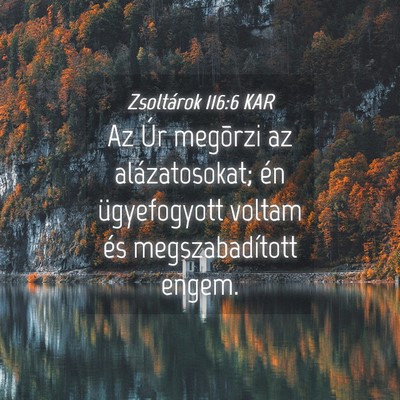 Picture 04 - Zsoltárok 116:6 KAR - Az Úr megõrzi az alázatosokat; én - Bible Verse Picture