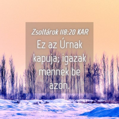 Picture 04 - Zsoltárok 118:20 KAR - Ez az Úrnak kapuja; igazak mennek be - Bible Verse Picture
