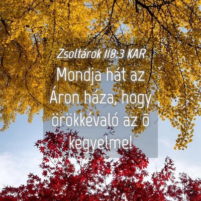 Picture 04 - Zsoltárok 118:3 KAR - Mondja hát az Áron háza, hogy örökkévaló - Bible Verse Picture