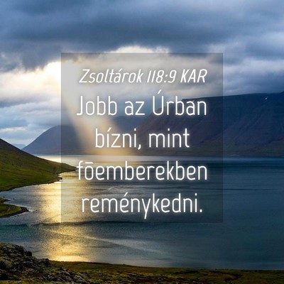Picture 04 - Zsoltárok 118:9 KAR - Jobb az Úrban bízni, mint fõemberekben - Bible Verse Picture