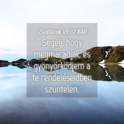 Picture 04 - Zsoltárok 119:117 KAR - Segélj, hogy megmaradjak, és gyönyörködjem a - Bible Verse Picture