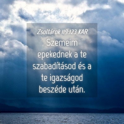 Picture 04 - Zsoltárok 119:123 KAR - Szemeim epekednek a te szabadításod és a te - Bible Verse Picture