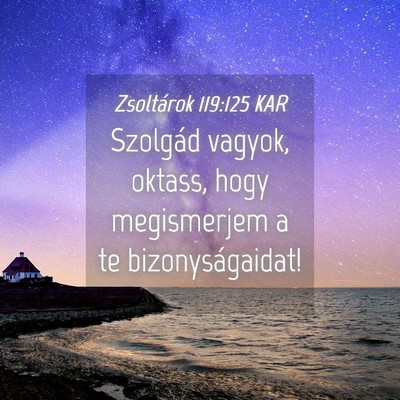 Picture 04 - Zsoltárok 119:125 KAR - Szolgád vagyok, oktass, hogy megismerjem a te - Bible Verse Picture