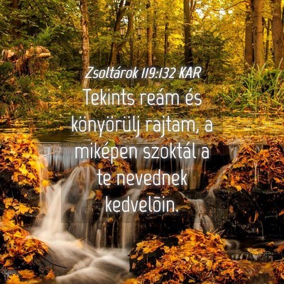 Picture 04 - Zsoltárok 119:132 KAR - Tekints reám és könyörülj rajtam, a miképen - Bible Verse Picture