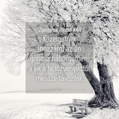 Picture 04 - Zsoltárok 119:150 KAR - Közelgetnek [hozzám] az én gonosz - Bible Verse Picture