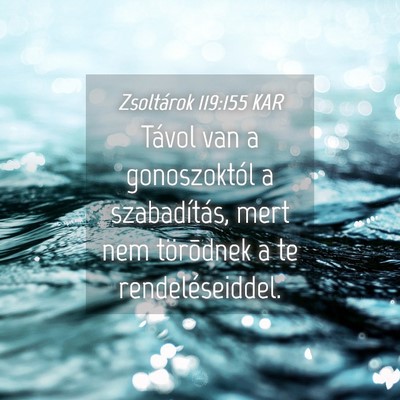 Picture 04 - Zsoltárok 119:155 KAR - Távol van a gonoszoktól a szabadítás, mert - Bible Verse Picture